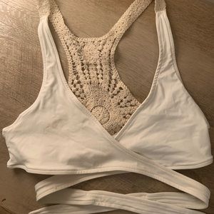L*SPACE white bikini top